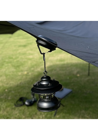 Mıknatıslı Kamp Askı Aparatı Outdoor Dayanaklı Ekipman Tutucu Pratik Kamp Aksesuarı 3'lü Siyah