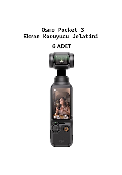 Djı Osmo Pocket 3 Uyumlu Ön 6 Adet Şeffaf Ekran Koruyucu Nano Jel