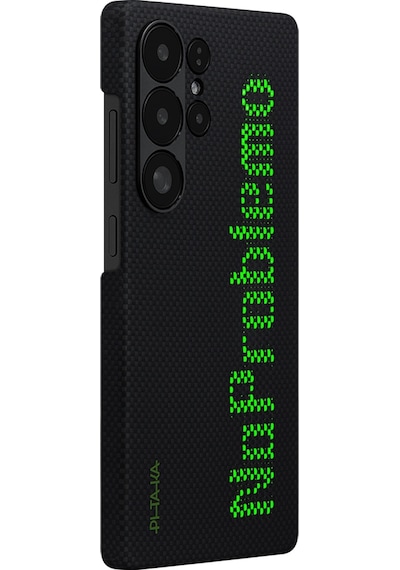 Galaxy S25 Ultra Kılıf Magsafe Uyumlu Lumintex Fosforlu Aramid Fiber Pitaka Tactile Woven Aries Seri