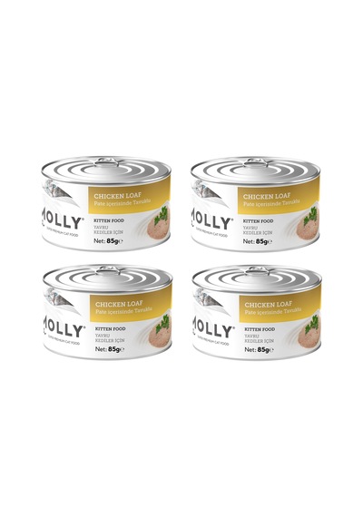 Molly Kitten Tavuklu Pate Ezme Yavru Kedi Konservesi 85 Gr. X 4 Adet