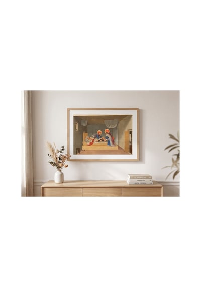 Rönesans Fra Angelico Justinianus'un İyileştirilmesi Çerçevesiz Poster 21x30 Cm A4 Tablo Rönesans