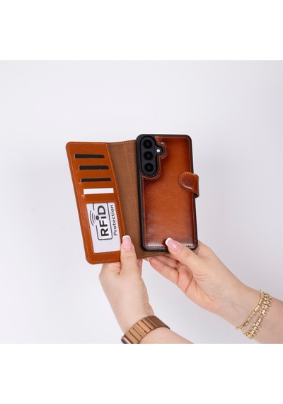 Samsung Galaxy S26 Plus Uyumlu Manyetik Hakiki Deri Cüzdan Kılıf ,cüzdan Taşımaya Son, Kredi Kart Yuvalı, Rfıd Güvenlik Diğer