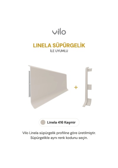 Vilo Süpürgelik Bitim Aparatı 2 Adet Linela 416 Kaşmir Uyumlu