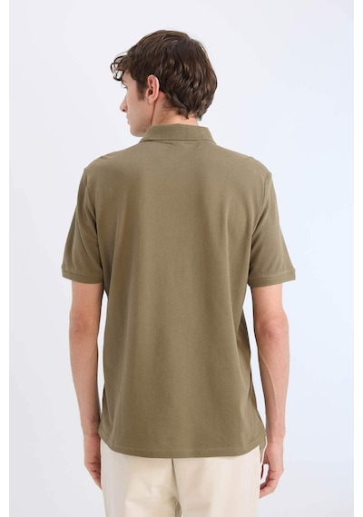 DeFacto %100 Pamuk Regular Fit Polo Yaka Kısa Kollu Basic Düz Pike Kumaş Tişört C1293AX25SPKH82
