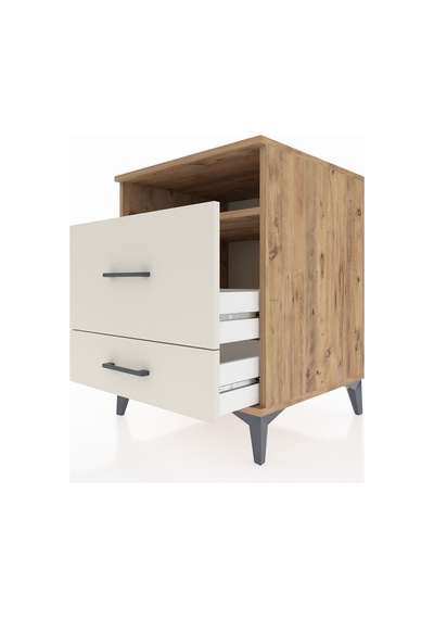 Kronos Komodin Tek Raflı 2 Çekmeceli 60x59x80 Çam-aytaşı Atlas Çam