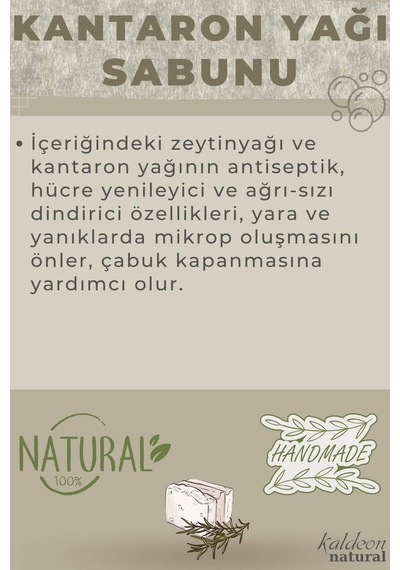 Kantaron Yağı Sabunu El Yapımı Doğal 120 G x 3 Adet