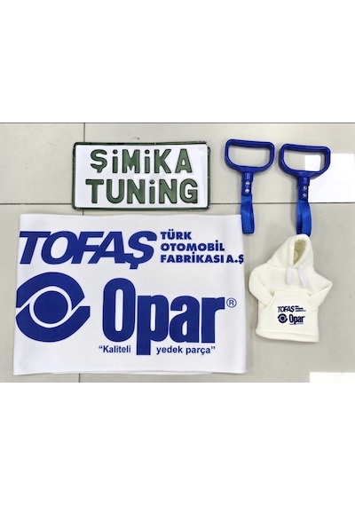 Tofaş Opar Otomobil Torpido Havlusu Ve 2'li Kol Tutamaçı Ve Vites Poları 1 Adet