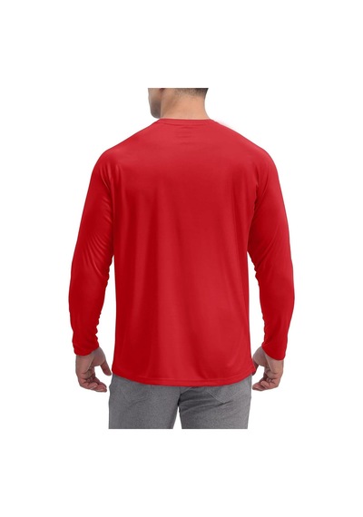Rich Erkek Siyah-beyaz-kırmızı 3'lü Paket Basic Uzun Kollu Tişört Body T-shirt kırmızı