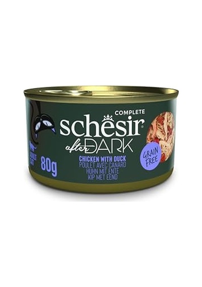 After Dark Tavuk İle Ördek Et Suyunda Yetişkin Kedi Konservesi 80g
