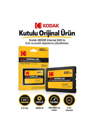 X150 480gb 2.5 İnç Sata Iıı Ssd 520 Mb/s Okuma 500 Mb/s Yazma Hızlı Ssd