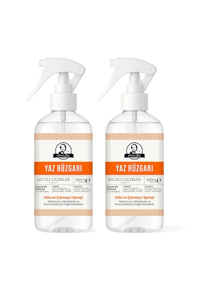 Yaz Rüzgarı Parfümlü Oda Ve Çamaşır Spreyi Ortam Ve Araba Kokusu Odunsu Woody Room Spray 250ml X 2