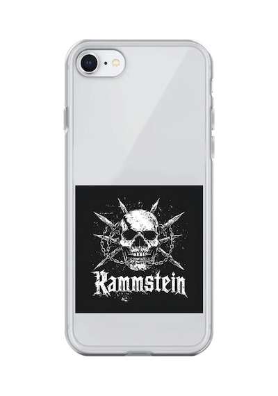 Apple Uyumlu iPhone 8 Şeffaf Kılıf Rammstein Tasarımlı