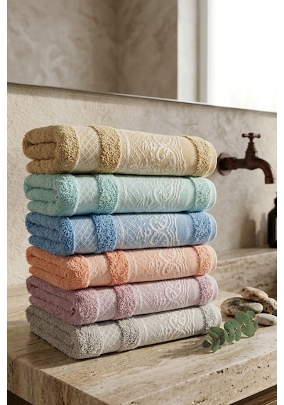 12 Adet Karışık Kadife El Havlusu - 45 X 85 Cm Spa Ve Otel Havlusu Diğer