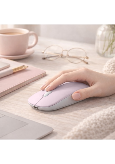 Type-c Şarjlı Bluetooth Mouse Apple Uyumlu MacBook iPad Laptop İnce Gövde Dongle Ve Kablo Dahil 13754