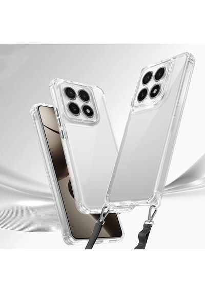 Zore Xiaomi 14t Uyumlu Kılıf Airbagli Takılabilir Askı Aparatlı Ogaa Snap Silikon Kapak-şeffaf Şeffaf