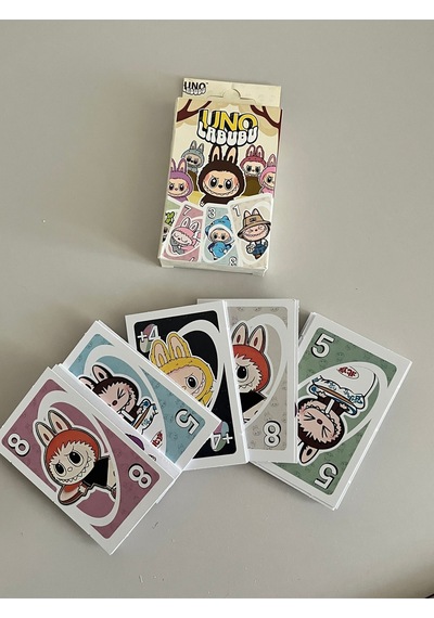 Labubu Temalı Uno Kart Oyunu Eğlenceli Aile & Arkadaş Oyunu