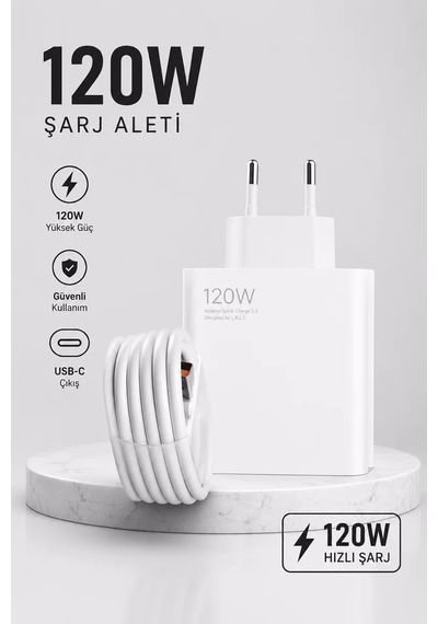 Turbo Hızlı Şarj Destekli 120w Usb-c Şarj Seti Mh-hs5073-2526