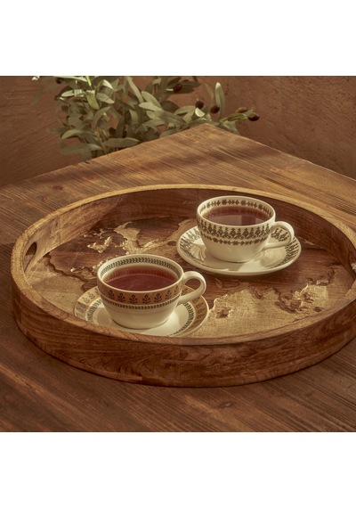Bella Maison Tina Dekoratif Tepsi Naturel 45 x 5 x 45 CM