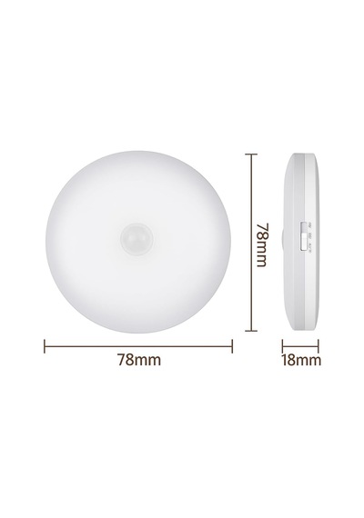 6'lı Set Hareket Sensörlü Gece Lambası Usb Şarjlı 4000k Gün Işığı Led Duvar, Dolap, Merdive Diğer