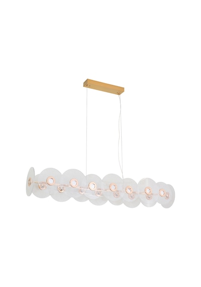 Vetro 18'li Sıralı Led Salon Avize Gold
