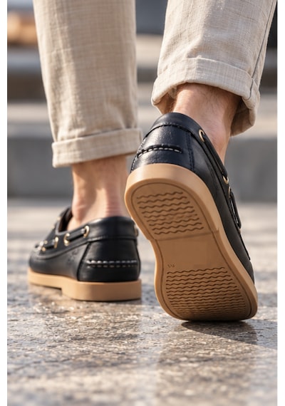 Nautical Hakiki Deri Siyah Bej Kauçuk Taban Boat Shoe Loafer Makosen Casual Ayakkabı Beyaz - Kahverengi Nautical Hakiki Deri Siyah Bej Kauçuk Taban Boat Shoe Loafer Makosen Casual Ayakkabı Beyaz - Kahverengi