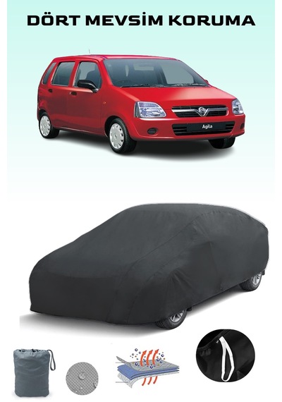 Siyah Opel Agila 2003 - 2007 Araba Brandası, Oto Örtüsü, Araba Çadırı Siyah