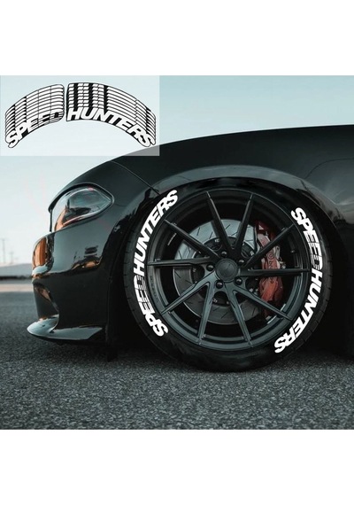 Speedhunters Beyaz Kalıcı Lastik Yazısı Speedhunters Sticker 8 Kit