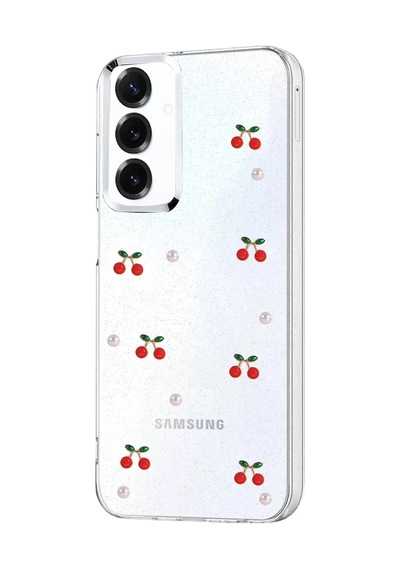 Newface Samsung Galaxy Uyumlu - A57 5g Fiyonk Desenli Kapak - Desen 9 Beyaz