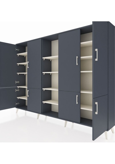 Arges Dolap 14 Raflı 8 Kapaklı 220x30x163 Antrasit-antrasit/aytaşı Antrasıt/aytası - Antrasıt Arges Dolap 14 Raflı 8 Kapaklı 220x30x163 Antrasit-antrasit/aytaşı Antrasıt/aytası - Antrasıt