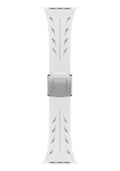 Apple Uyumlu Watch  7 45mm Krd-127 Metal Tokalı Silikon Kordon-kırmızı