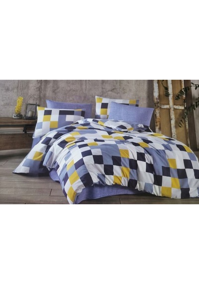 Livoras Home Tek Kişilik Nevresim Takımı 160 X 220 Cm Mavi Lacivert Beyaz