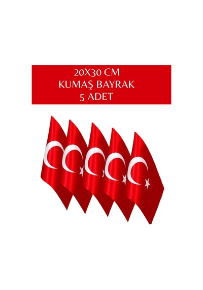 20x30 Cm Kumaş Bayrak 5 Adet