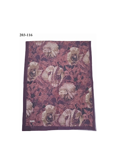 Moonscarfs Moonscarf Bambu Kraş Pamuk Şal Mürdüm 203-116 Çok Renkli