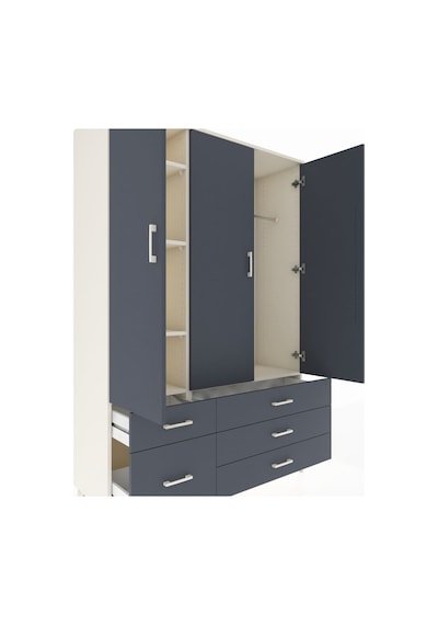 Hyperion Dolap 5 Raflı 5 Çekmeceli Tek Askılı 132x44x195 Aytaşı-antrasit/antrasit Antrasıt/antrasıt Hyperion Dolap 5 Raflı 5 Çekmeceli Tek Askılı 132x44x195 Aytaşı-antrasit/antrasit Antrasıt/antrasıt