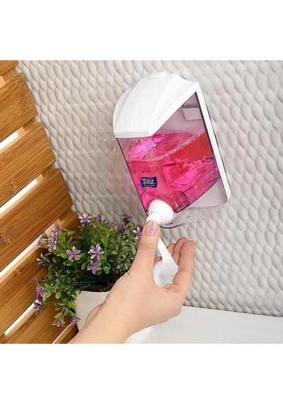 Titiz Tp-193 Hazneli Sıvı Sabunluk - Sıvı Sabun Dispenseri - Şampuan Aparatı - 400 Ml. - Şeffaf
