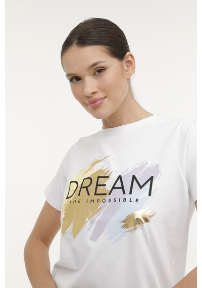 Ct1098 Amy Hologram T-shı Beyaz Kadın Kısa Kol T-shirt Beyaz-101095744