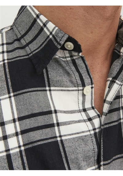 Jack & Jones Jack&jones Rahat Kesim Beyaz-siyah Erkek Gömlek 12227596 001