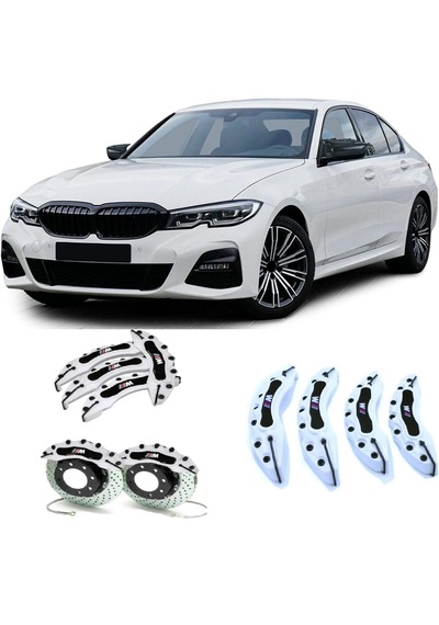 Bmw G30 ///m Beyaz 17-18-19-20 Janta Uyumlu 4.lü Kaliper Kapagı