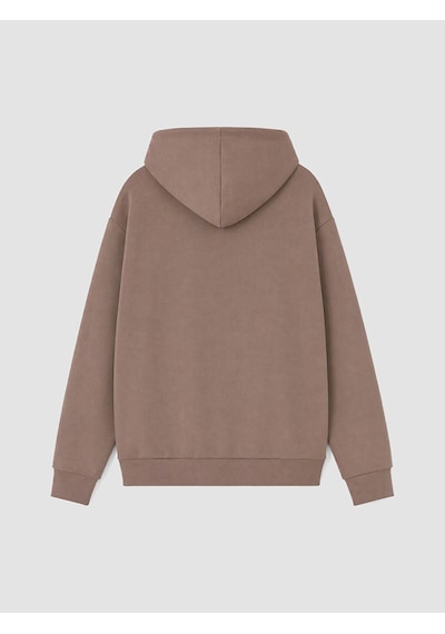 Lcw Everyday Kahverengi Soft Touch Oversize Kadın Fermuarlı Sweatshirt