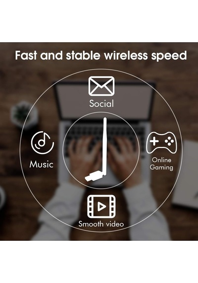 Pc İçin Usb Wifi Adaptörü, Masaüstü Dongle High Gain 6dbi Anten Desteği, Masaüstü Dizüstü Bilgisayar Desteği, Windows 10/8/7/xp/vista, Mac 10.6-10.11 İle Uyumlu Pc İçin Usb Wifi Adaptörü, Masaüstü Dongle High Gain 6dbi Anten Desteği, Masaüstü Dizüstü Bilgisayar Desteği, Windows 10/8/7/xp/vista, Mac 10.6-10.11 İle Uyumlu