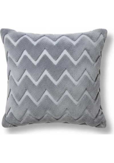 Linen Bohem Soft Punch Gri Kırlent Kılıfı 2 Adet 43x43 Gri