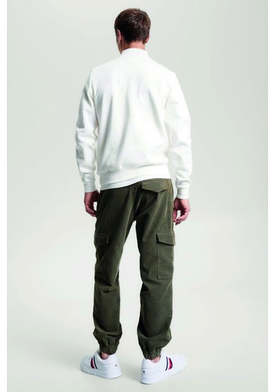 Tommy Hilfiger Marka Logolu Erkek Sweat Beyaz