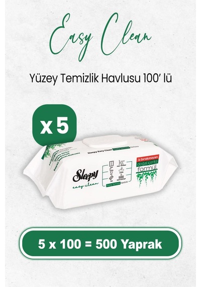 Easy Clean Yüzey Temizlik Havlusu 100 X 5 Adet 500 Yaprak Diğer