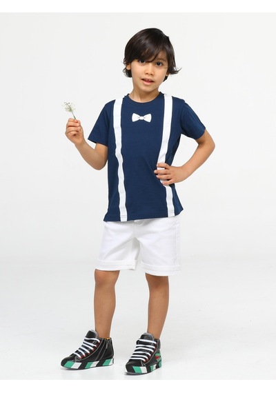 Casabony Papyon Beyaz Denim Şort - T-shirt Takım - İndigo - Beyaz Beyaz - İndigo Casabony Papyon Beyaz Denim Şort - T-shirt Takım - İndigo - Beyaz Beyaz - İndigo