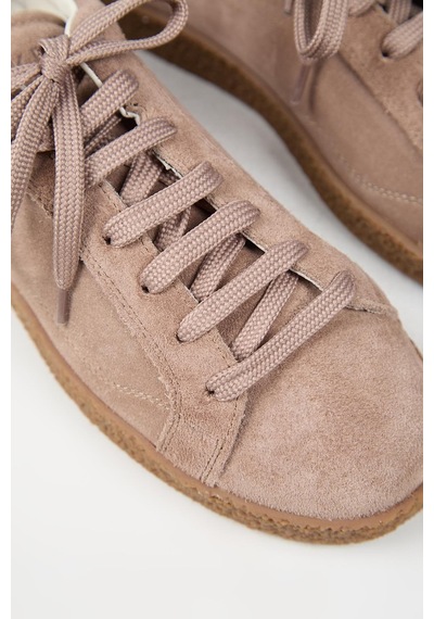 Krahe Chazz Erkek Hakiki Deri Bağcıklı Vizon Sneakers