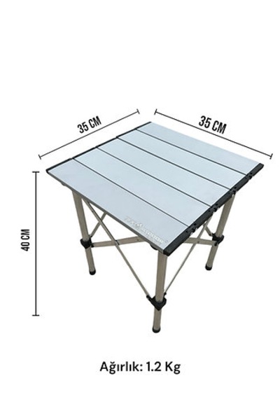 Motorcu Masası Alüminyum Sehba Sekoutdoor Sk01 Açık Gri