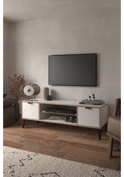 Sarmobi Arden 2 Kapaklı Tv Ünitesi Beyaz