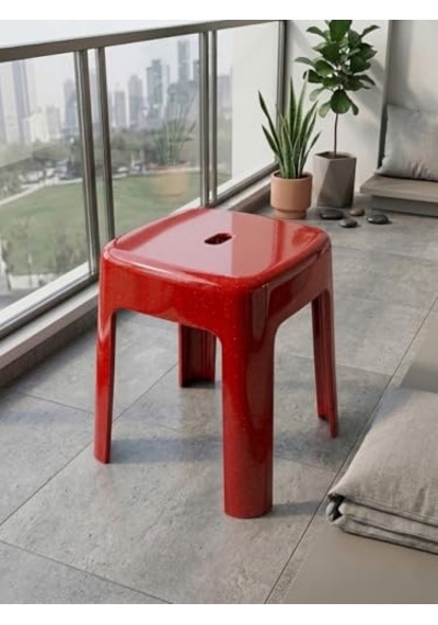 Plastik Model Sağlam Tabure 36x36x46cm Çok Renkli