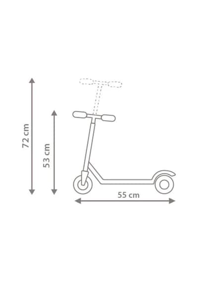 Kırmızı 3 Tekerlekli Işıklı Scooter Kırmızı