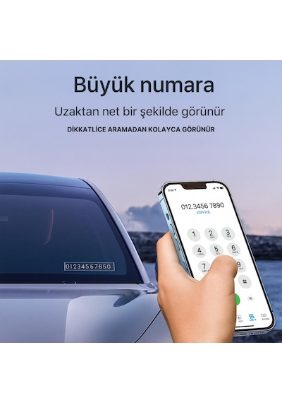 Coofbe Premıum Gece Görüşlü Gizlenebilir Araç Park Telefon Numaratörü Geçici Park Numaratör Plakalık 1 Adet